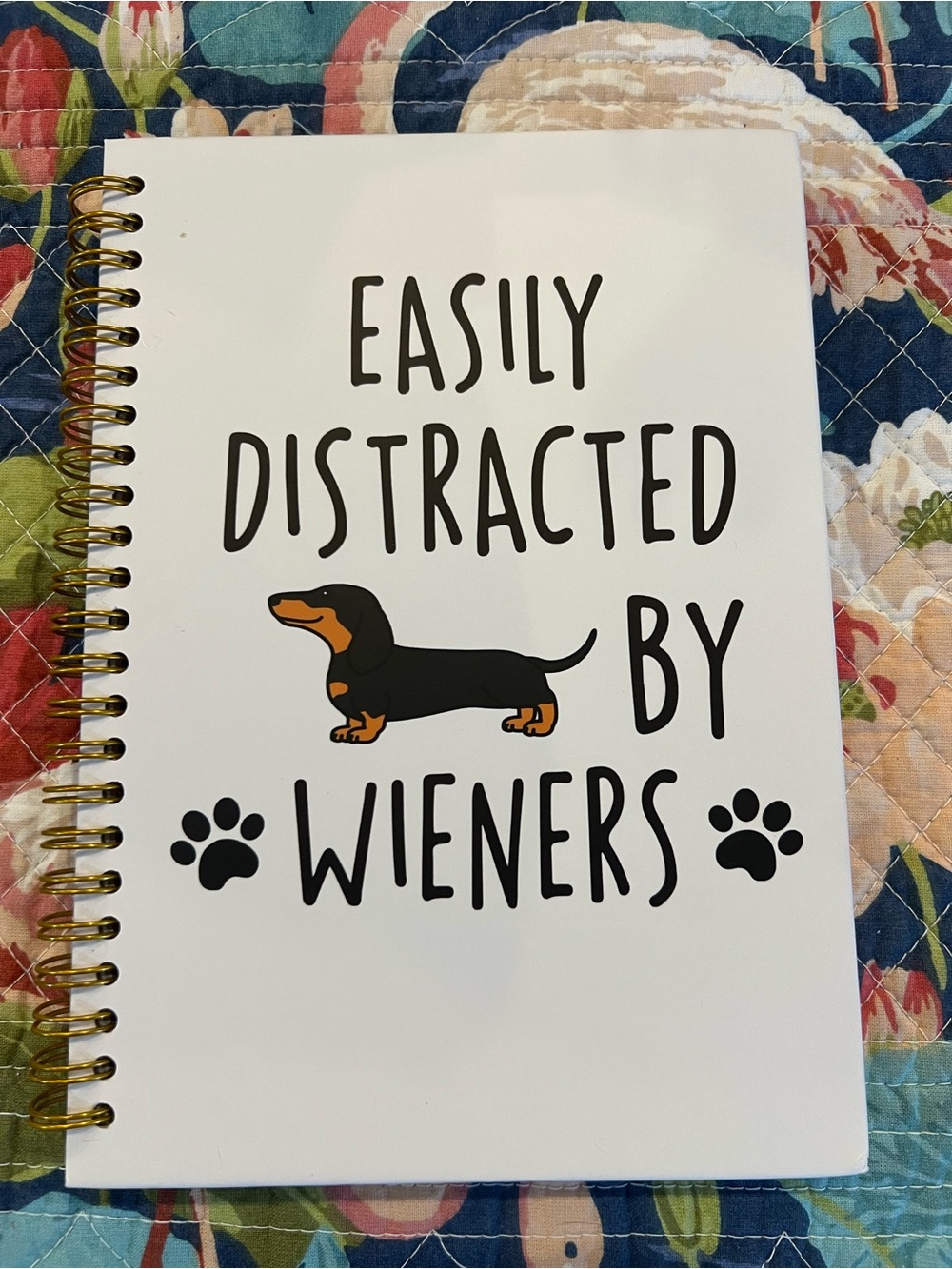 Easily Distracted by Wieners Spiral Notebook
